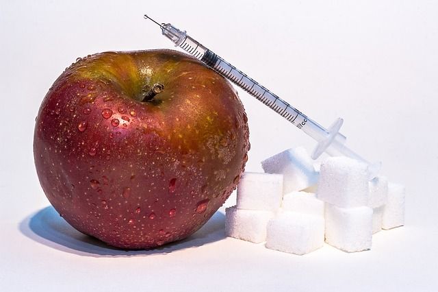 Σακχαρώδης Διαβήτης -σύριγγα ινσουλίνης, μήλο